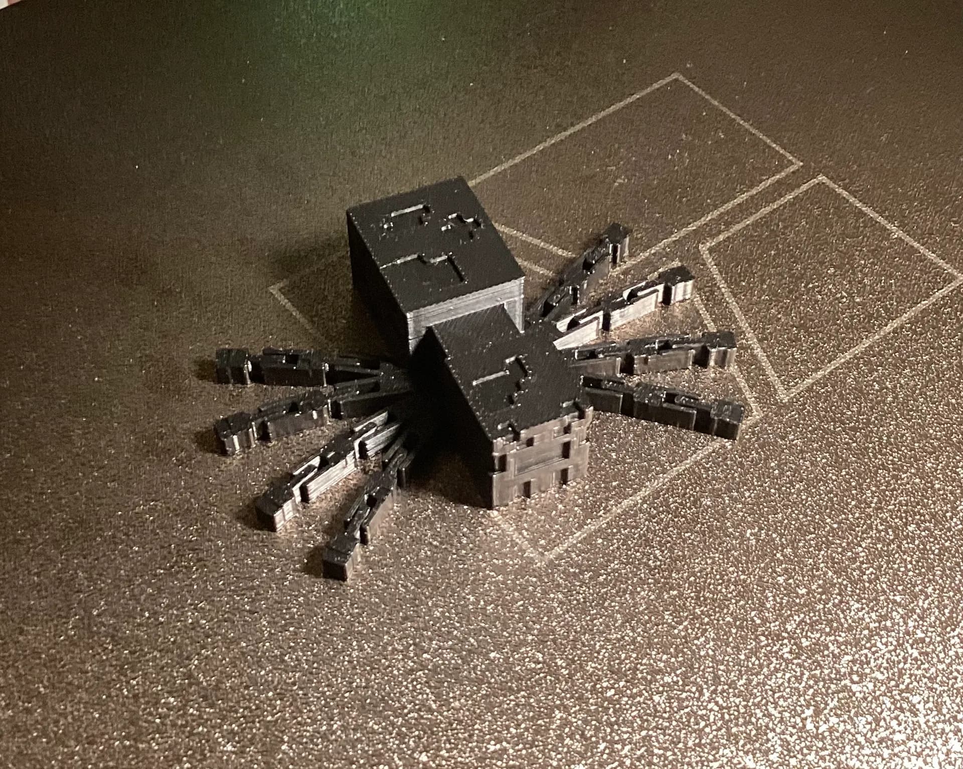 Araña articulada estilo Minecraft