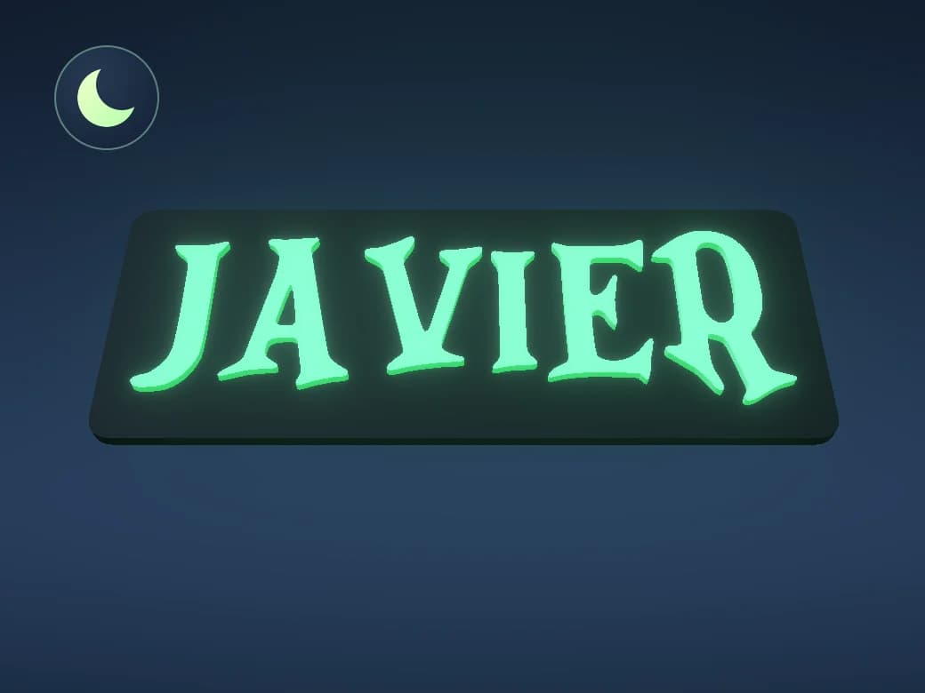 Cartel glow personalizado